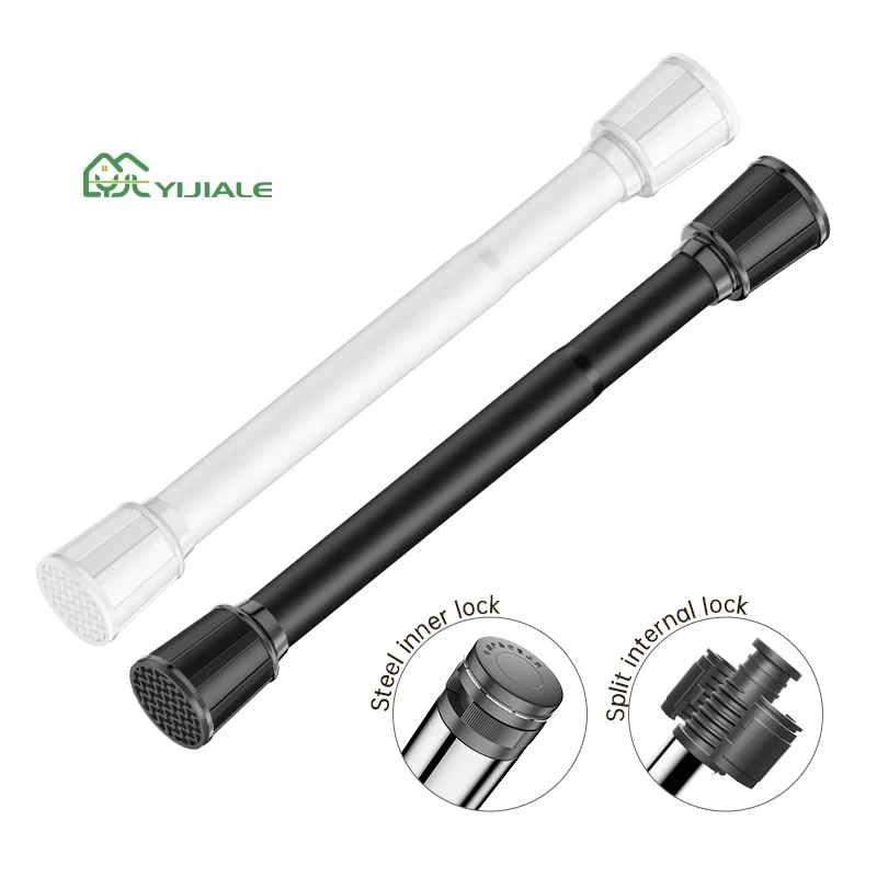 YIJIALE 0.7-1.2m Extendable Metal Roman Curtain Rods Without Drilling Iron Adjustable Windows Room Curtain Rod Pole Set