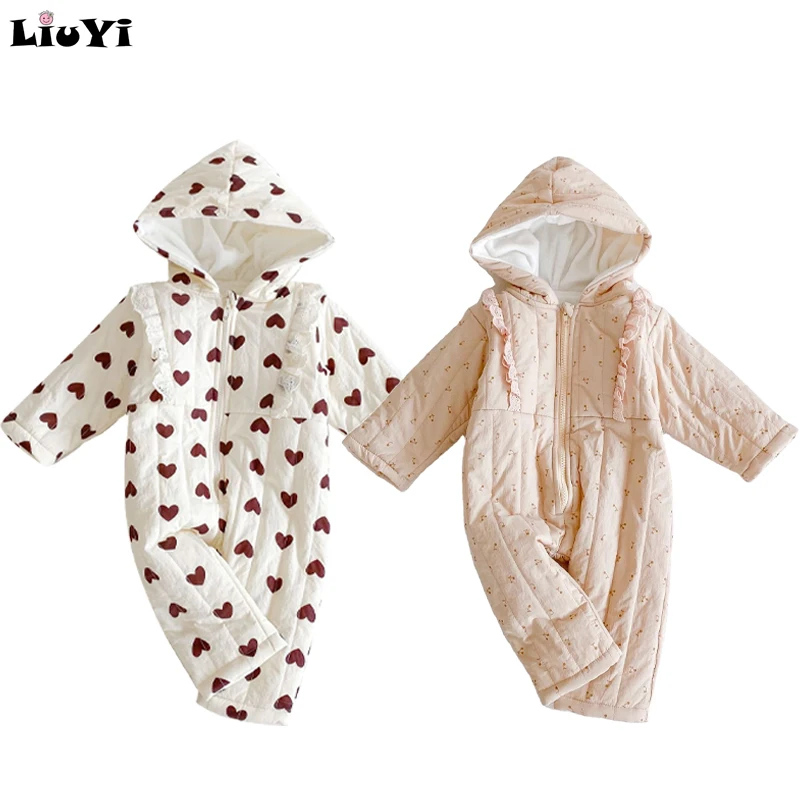 

winter wholesale rompers thick waterproof and warm printed trousers baby manufacturers jumpsuit new born clothes, Picture shows