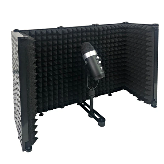 

Tiwastage Valuable Set USB Condenser Microphone With 5 Panels Isolation Shield Reach Studio Level Connect With Computer/Phones