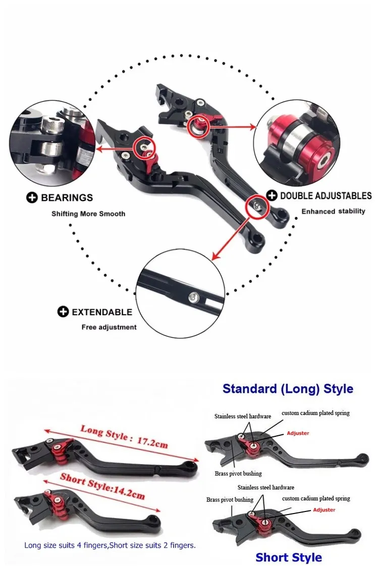 Motorcycle Accessories CNC Folding Extendable Brake Clutch Levers For YAMAHA MT07 MT 07 2014-2016 2017,FZ07 FZ 07 FZ-07 2014-2017LOGO MT-07