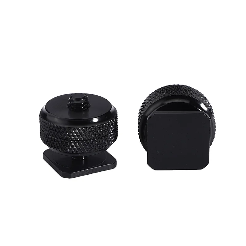 

1/4" Single Dual Layer Tripod Mount Screw Flash Hot Shoe Mount Adapter For Camera Dslr Hotshoe Photo Studio Accessory