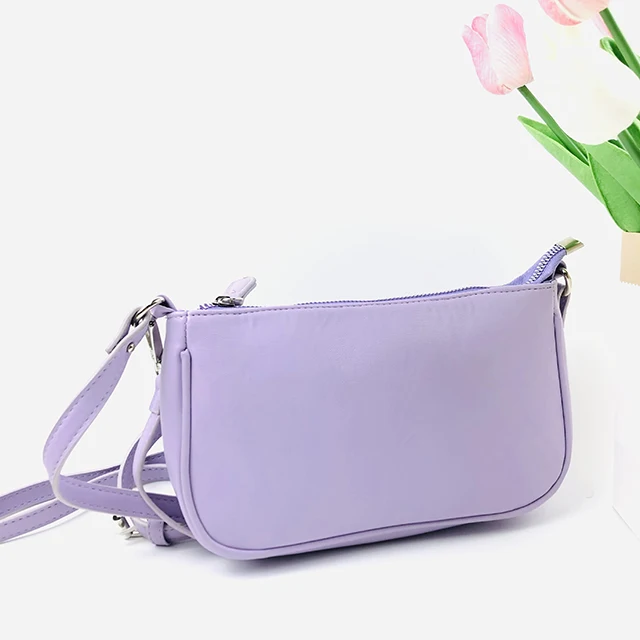 

AIZHU ODM Eco-friendly China Best Wholesale high quality PU Leather Piping Shoulder Bag Sliver Hardware crossbody bags women