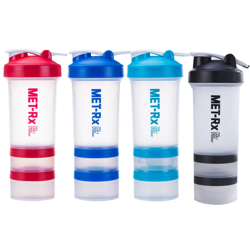 

BPA Free Sport Gym Mixer Protien Shaker Bottles with Storage Compartment, Black, blue, green