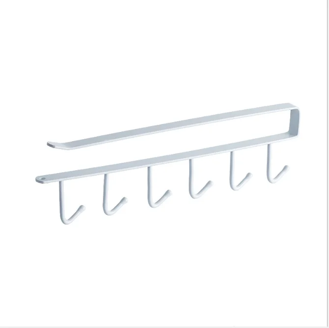 

Household perforation-free kitchen hooks and kitchen utensils wall hanging row hook hanging type