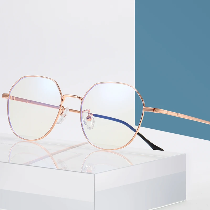 New Arrival fashion alloy metal design anti blue blight blocking glasses mens and womens reading glasses frame