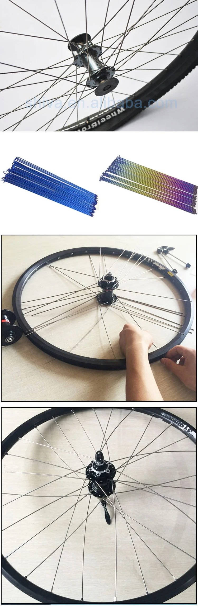 Rainbow Pillar Gr5 Mountain Bike Titanium Alloy Bicycle Spokes Bending