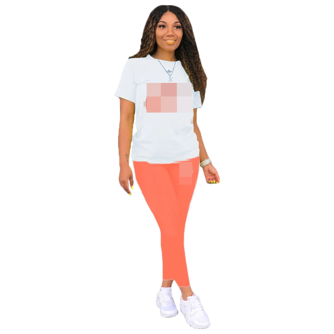 

2021 Summer loose sports two-piece casual suit women clothing sets ladies
