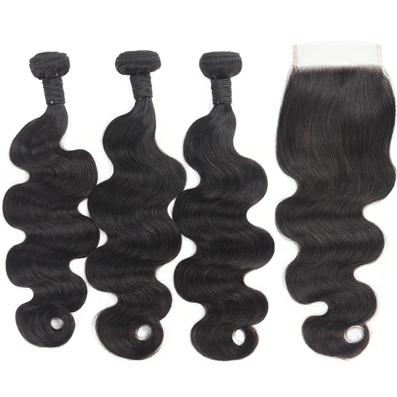 

Wholesale Virgin Mink Brazilian Human Hair Body Wave Bundles With Closure
