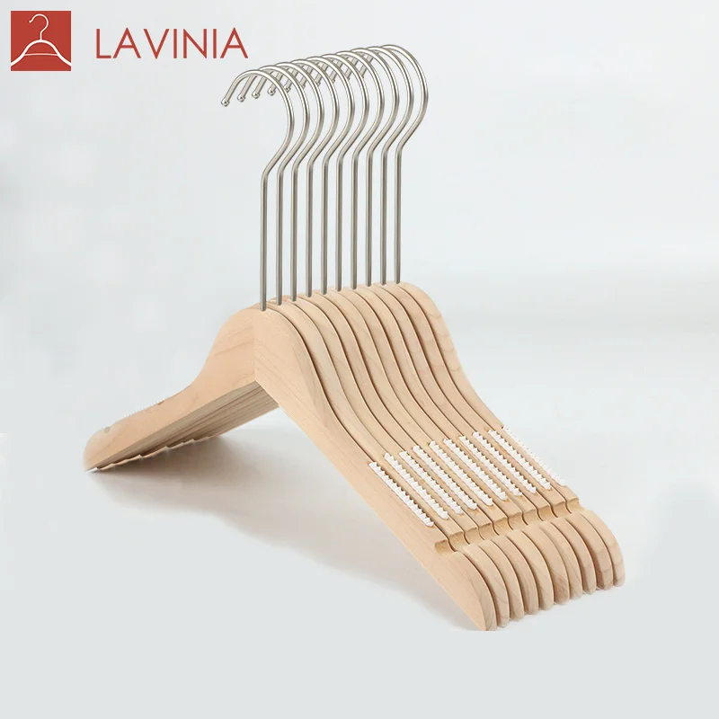 

Wholesale Boutique Extension Hook Children Natural Wooden Pants Hangers