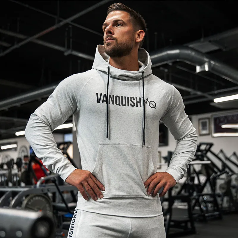 

Hot Sale Mens Gym Fitted Hoodie Sport Oversize Fitness Pullover Sweatshirt
