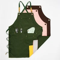 

Flower gardening design work apron and Double sided color apron