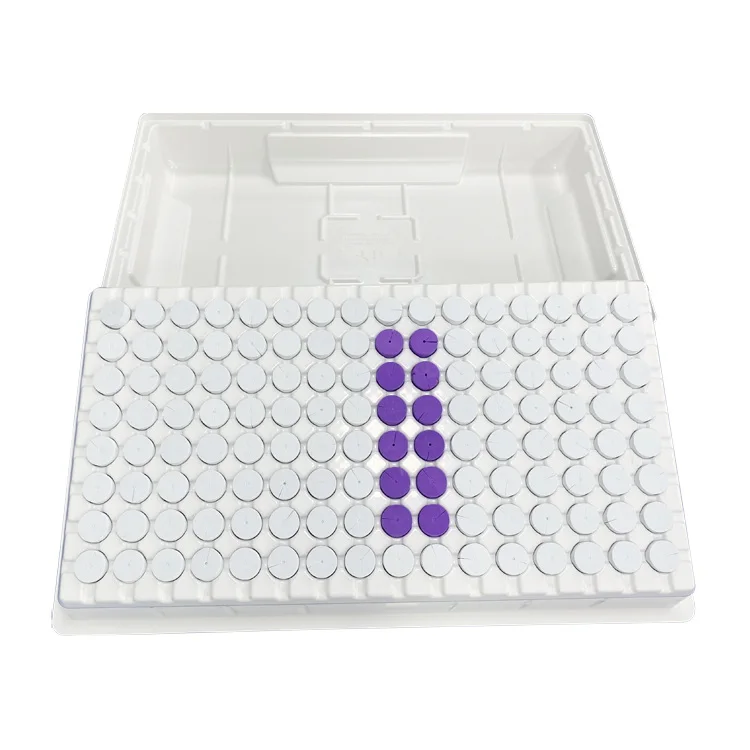 

China hydroponics farm propagation containers seed germination box seeds tray lid planting germinated seedling tray 128 holes, White