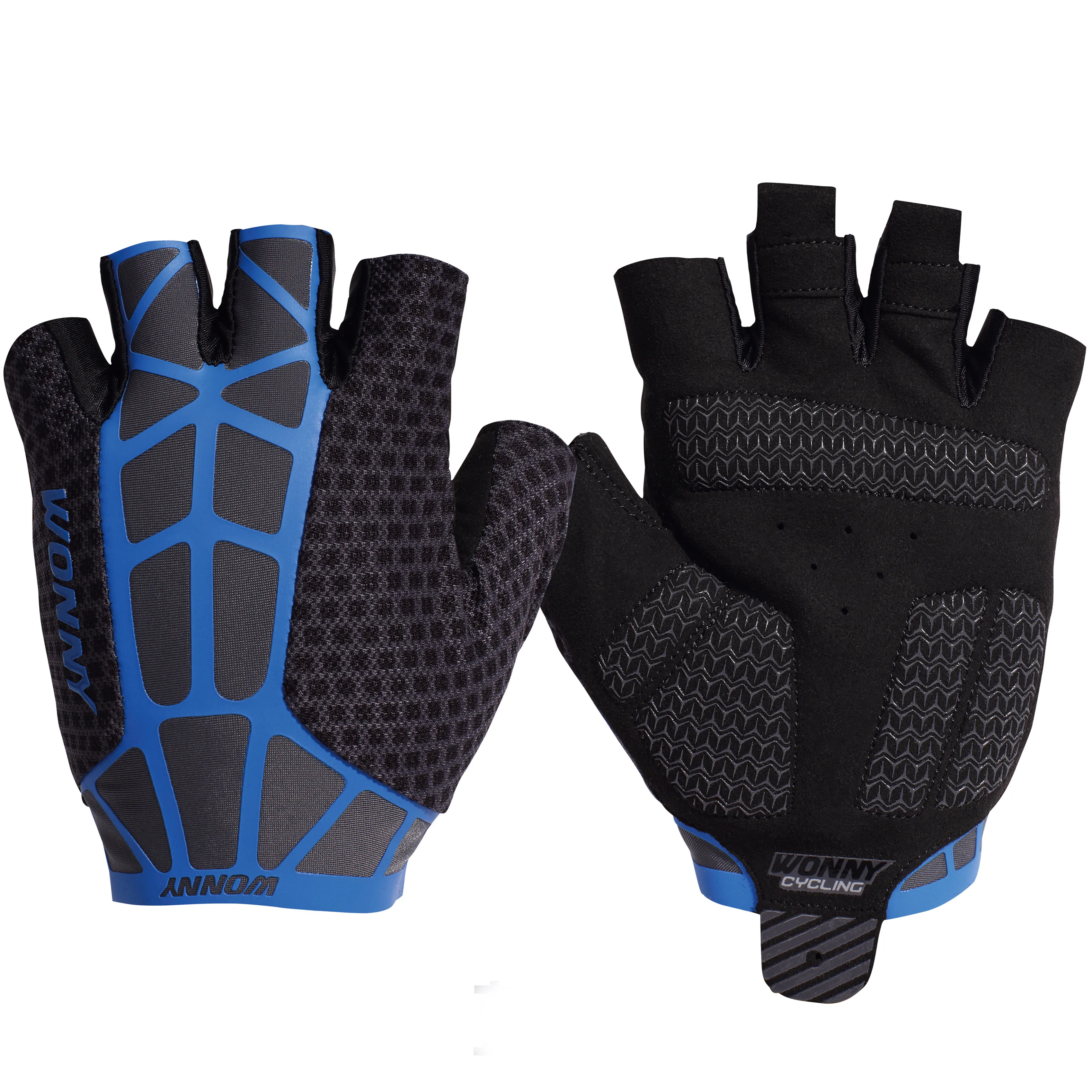 WONNY 2020 New Style City Motorcycle gloves outdoor cycling sport gloves off-road silicone printing racing half finger gloves