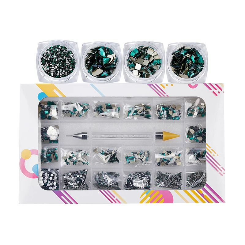

Emerald Popular Nail Diamond Rhinestones Hot Sell Customize Style on Nails Rhinestone Nail Crystals Rhinestones, Multi colors