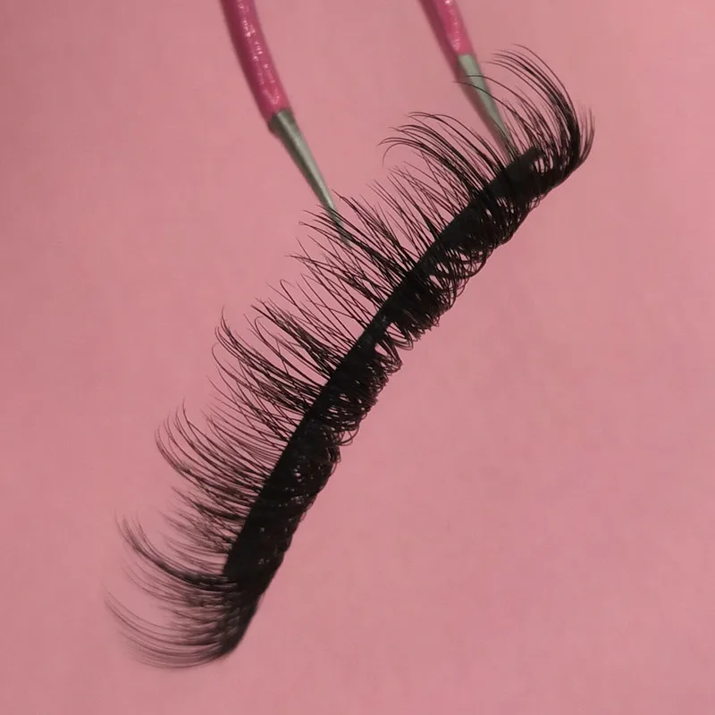

In Stock Natural Long Russian Volume Strip Lashes Wholesale Dramatic Russian Style Eyelash Extensions D Curl Faux Mink Eyelashes, Natural black lashes
