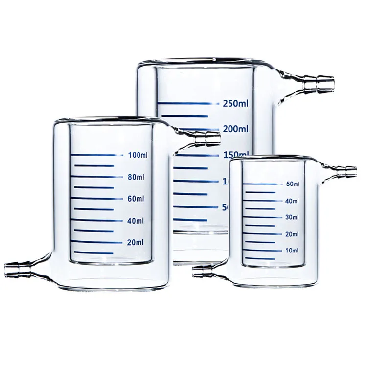 Borosilicate 3.3 Glass Double Wall Glass Jacketed Beaker Buy Glass