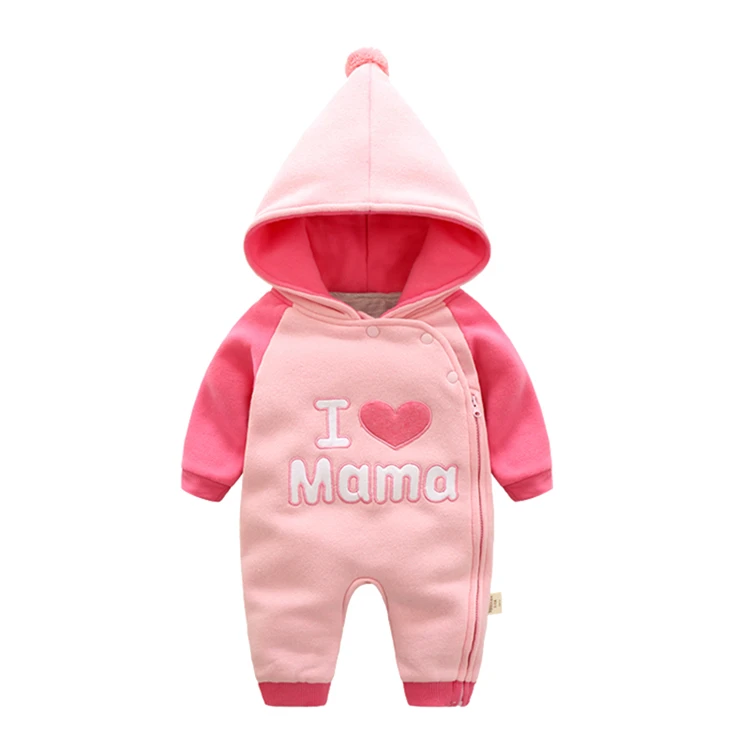 

Customized Accept Wholesale cozy organic cotton Zipper Baby Boys' and Girls' Rompers, Gray/pink