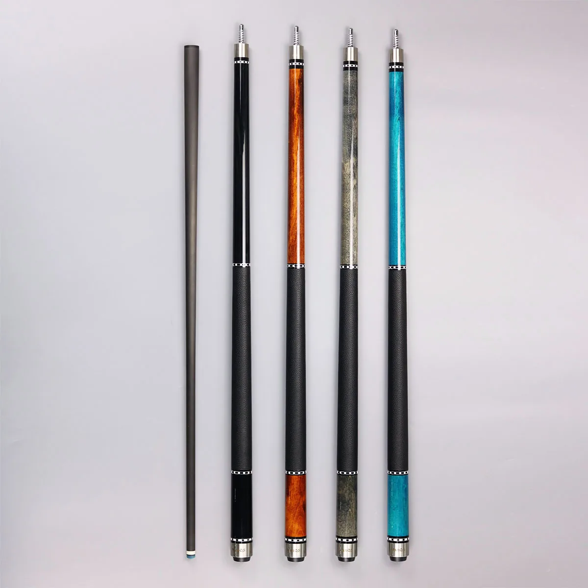Premium VanQs Brand Genuine Carbon Fiber Shaft Maple Butt 12.5mm Leather Grip 1/2 Billiard Pool Cue