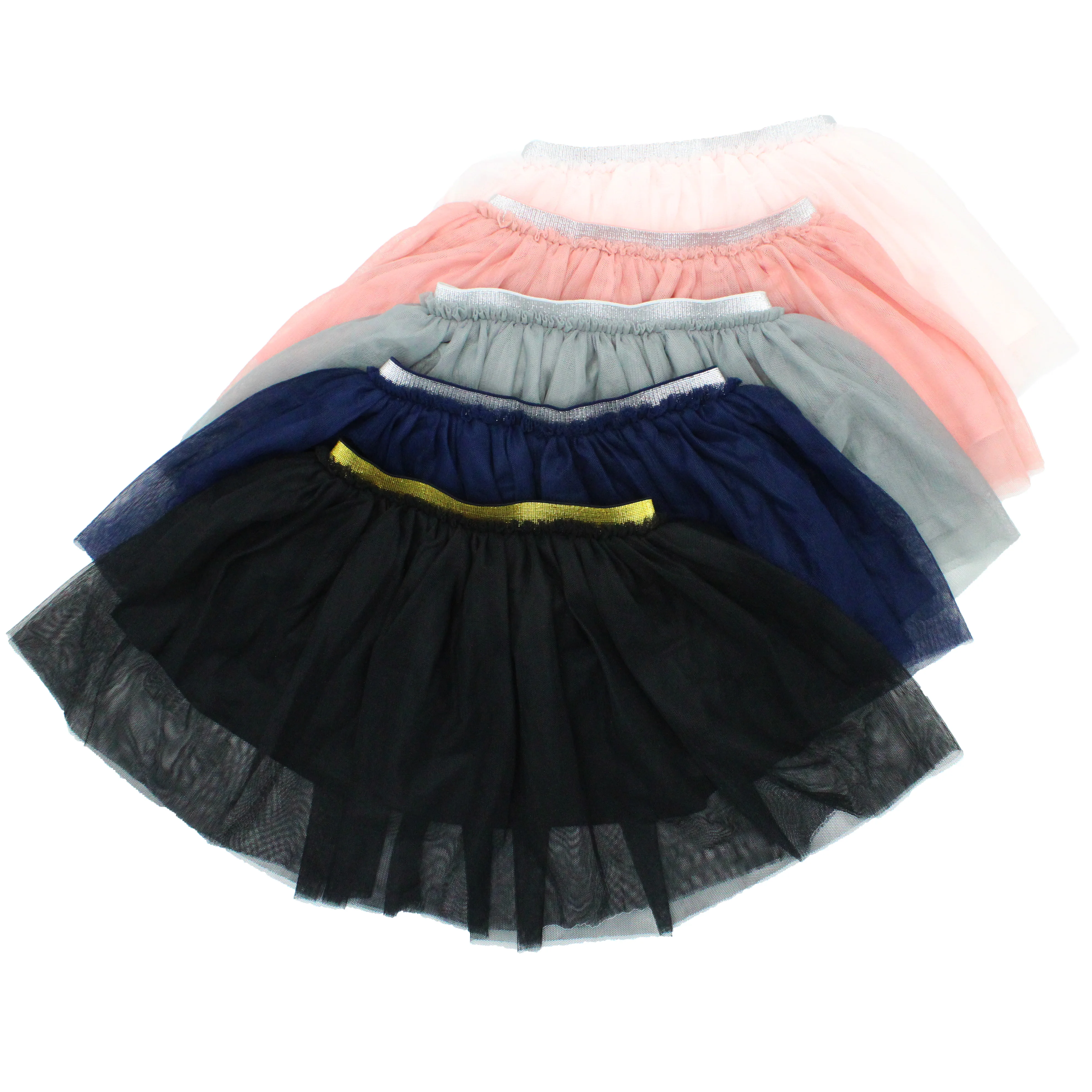 
S/J lining wrinkle mesh stretch belt soft new born baby girls clothes tutu skirts infant clothing tulle skirt 