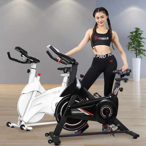 

SD-S502 In stock indoor fitness equipment smart magnetic resistance spinning bike with 8kg flywheel, White+gray