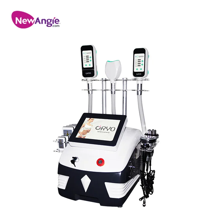 

Beauty spa clinic double chine body slimming cryo cavitation rf cooling machine criolipolisis equipment