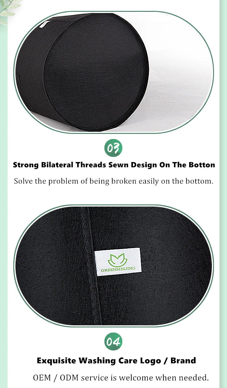 1-400 Gallon Nonwoven Fabric Wholesale Grow Bags 1 2 3 5 7 10 Gallon Grow Bag Sale