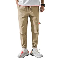 

Custom Wholesale Men's New Fashion Long Trousers Black Cargo Pants