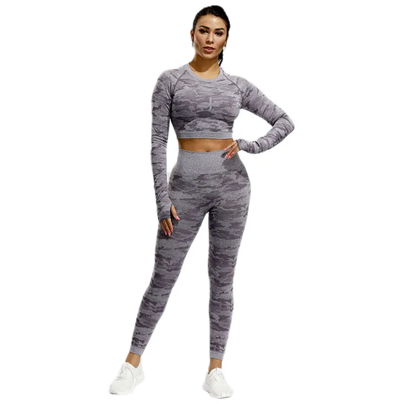 2019 Wholesale Yoga wear Fitness Yoga Wear Two Piece Set Women Clothing  seamless set