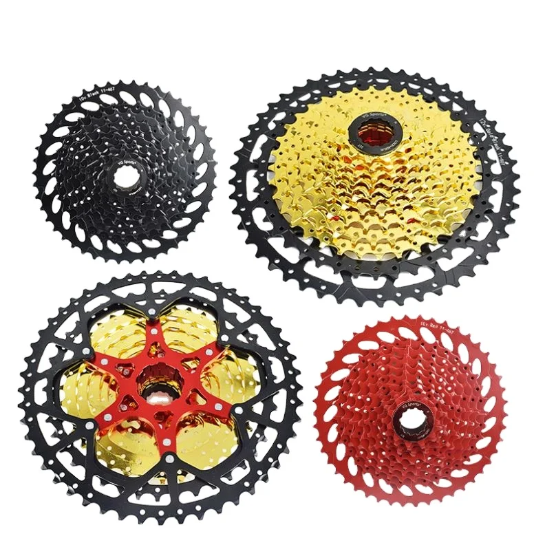 

Cheap 9 10 11 12 Speed 50/52T Gold Silver Bicycle Freewheel Bike Cassette for Mountain Road Bike MTB BMX, Red,black,silver,gold