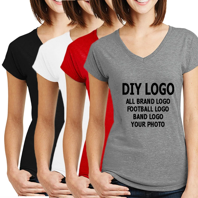 

Vneck Cotton Tshirts Plain Tshirts For Printing Custom Logo Tshirt