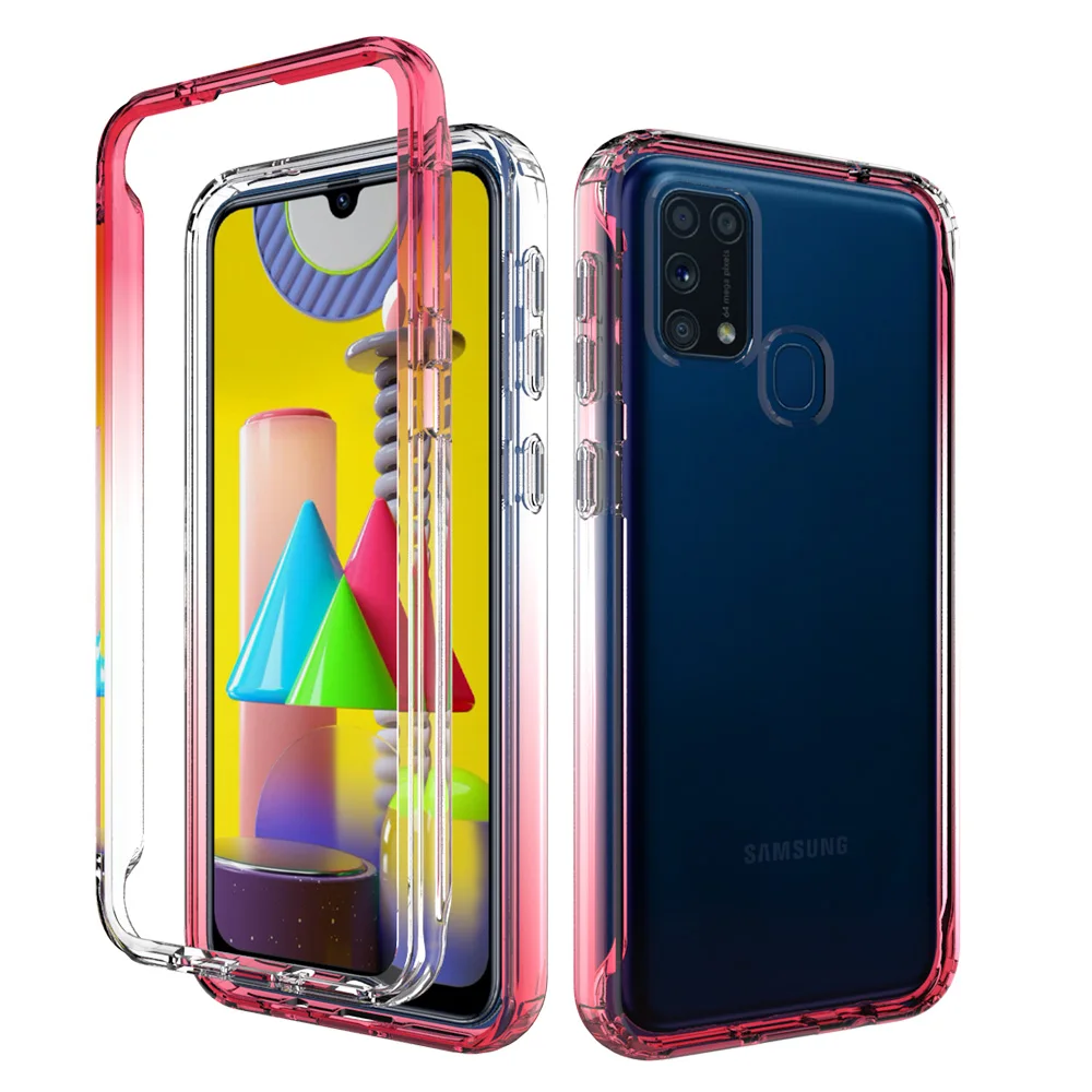 

360 Full Body Protection Anti Shock Transparent Gradient Mobile Back Cover for Samsung Galaxy M31