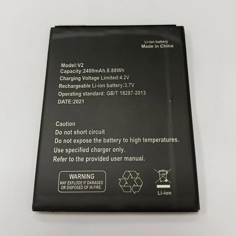 

Factory Directly sale V2 3.7V 2400mAh smart cell mobile Phone big Batteries for Mobicel all types, Balck