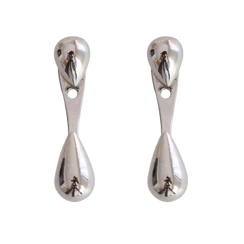 

Dropshipping New Style 925 Silver Temperament Ladies Water Drop Earrings, A Pair Of Two With Korean Earrings