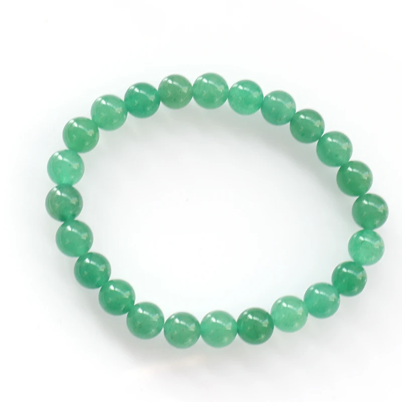 

8mm Natural Green Aventurine Gemstone Bracelet 7.5 inch Stretchy Chakra Beads Healing Crystal Bracelet, Picture shows