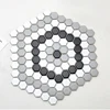 Foshan Hexagon Ceramic Tile Flower Pattern Bathroom Design Factory Price