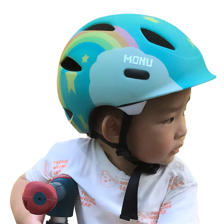

MONU NEW Helmet Children Safety Cycling Skating Helmet Ultralight Kids Bicycle Helmet Protector Outdoor Sports Protective Gear