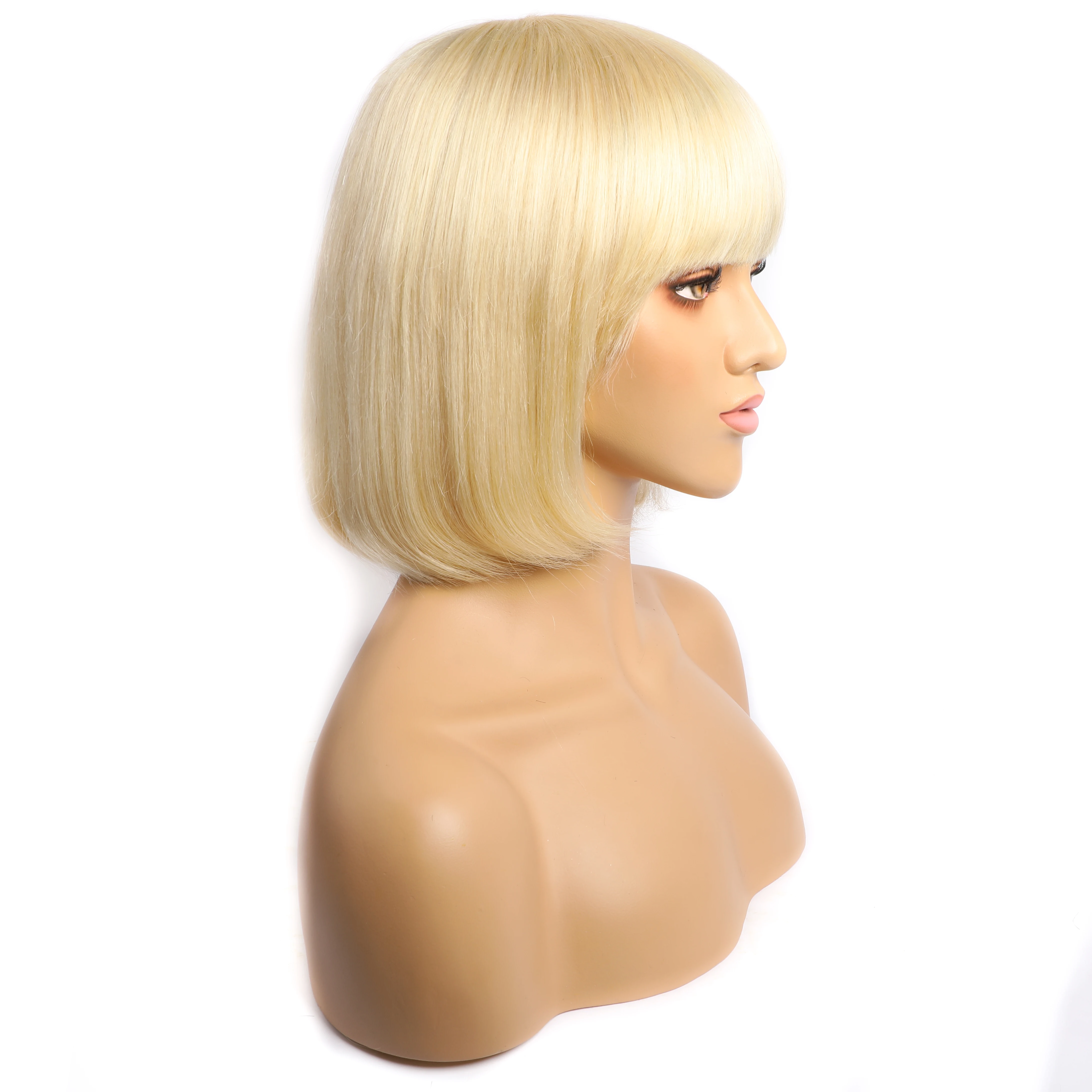 

wholesale 613 machine made human hair wig with bangs