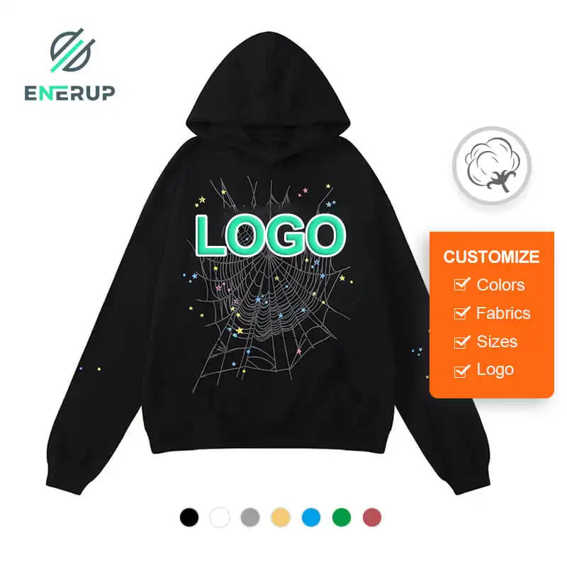 

Enerup custom logo pullover hoodies unisex S P 55555der SPider hoodie 1:1 men hoodie