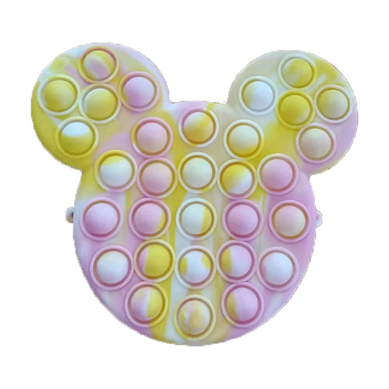 

New Arrival Push Bubble Fidgeted Messenger Bag Handbag For Kids Gift Stress Reliever Silicone Coin Purse