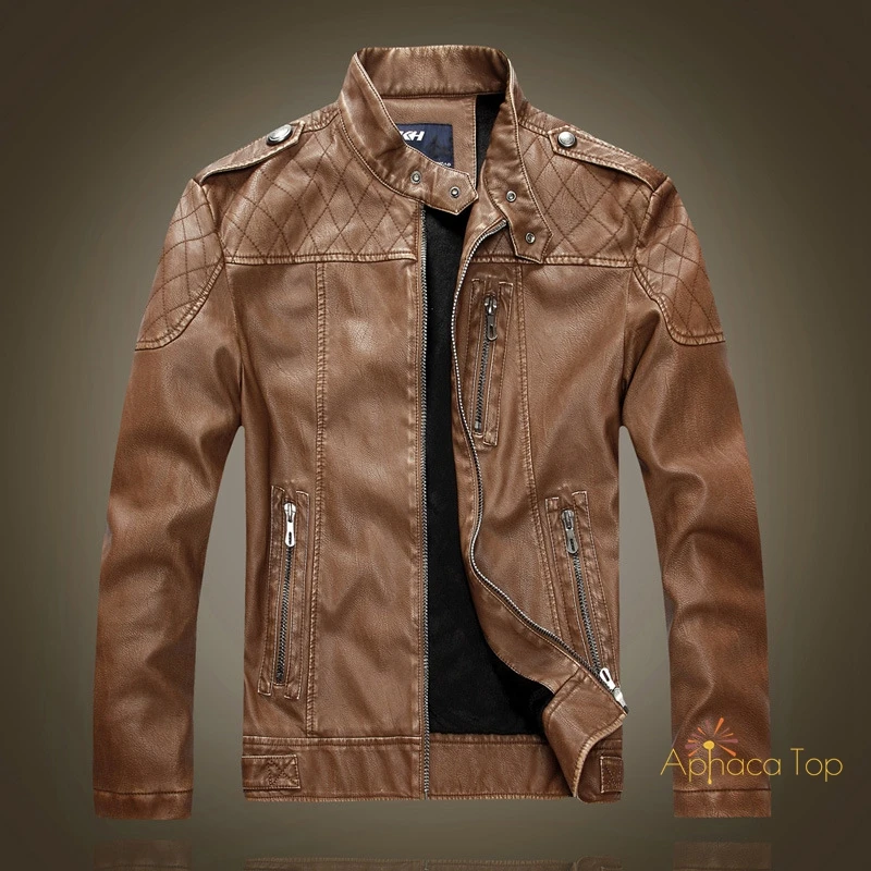 

APHACATOP OEM Fashion Men Leather Jacket Spring/Autumn