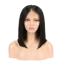 

Natural Bob Lace Front Full Lace Middle Part Human Double Drawn Virgin Hair Wig, Cuticle Aligned Hair Wig