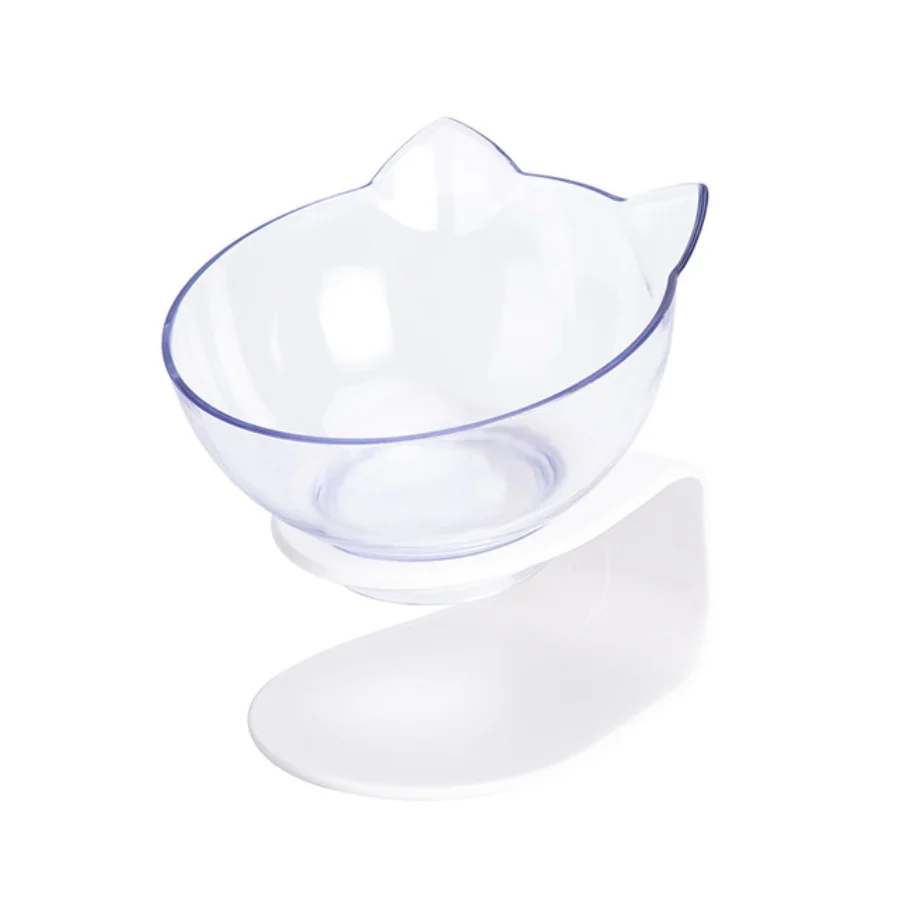 

Single Pet Non-slip Double Cat Bowl Dog BowlWith Raised Stand Pet Supplies Cat Water Bowl For Cat Portable Feeder Pet Products, Transparent/white/black