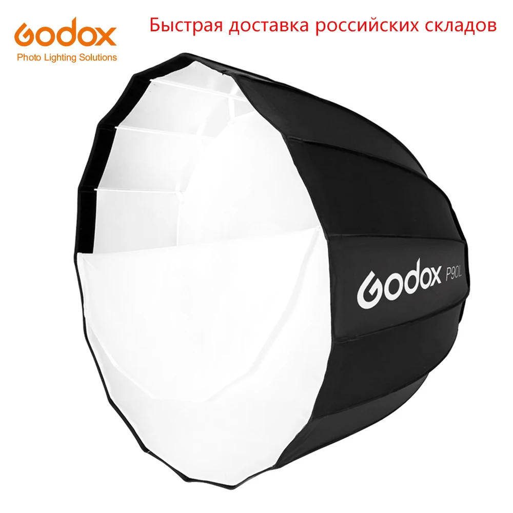 

Godox Portable P90L 90CM Deep Parabolic Softbox Bowens Mount Studio Flash Speedlite Reflector Photo Studio Softbox, Other