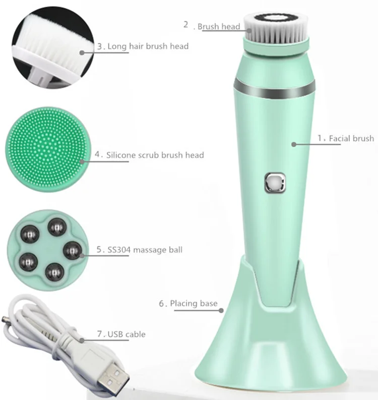 

Waterproof Home Use Portable Exfoliators Deep Cleaning Face Washing Brush