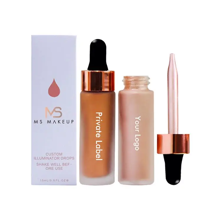 

Oem Wholesale 8 Colors Lightweight Vegan Cosmetics High Pigment Custom Vendor Liquid Pravate Label Makeup Highlight Highlighter