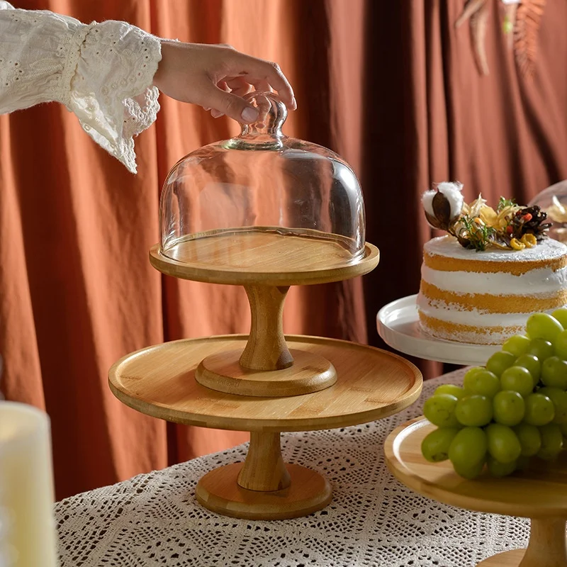 

drop shipping Tall cake plate wedding party shooting props dessert cake stand home afternoon tea dessert cake stand with dome