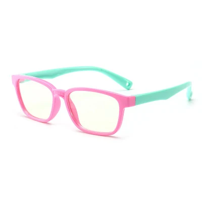 

Screen Eyeglasses Frames Square Silicone TPEE Anti Blue Kid Light Blocking Glasses for Kids