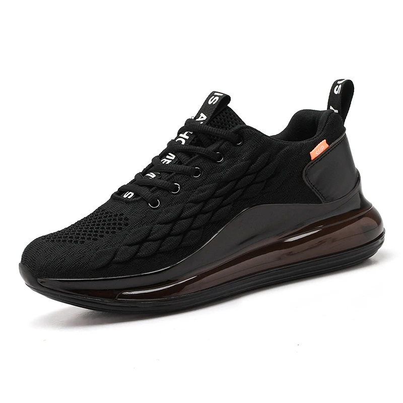 

2020 Fashion Style Customized Breathable High Quality Men's Mesh Fabric Slip on Knit Casual air sole Sneaker Men Sport Shoes