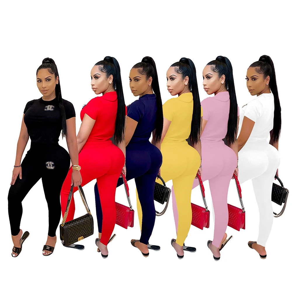 

2021 Hot-sale New color Cotton Short Suit Women 2 Peice Sets Custom Plus size sets Women Clothing High Quality Two Piece Set