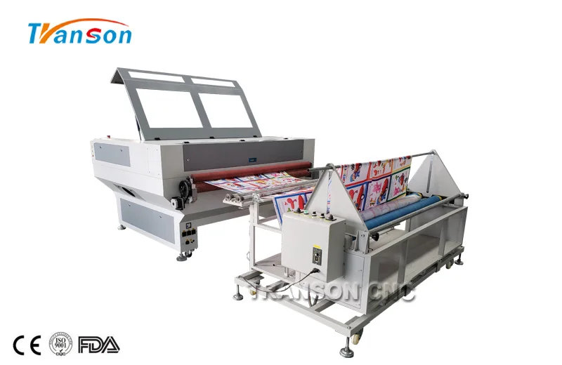 Auto feed 1610 CO2 Laser Cutting Machine Factory Supply  for  Fashion Clothes Garment Apparel  Fabric